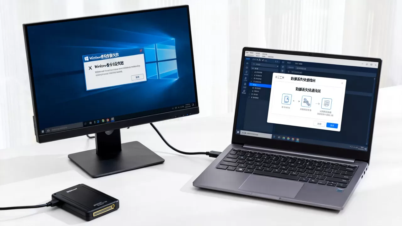 Windows备份恢复失败怎么办？电脑数据丢失怎么快速找回
