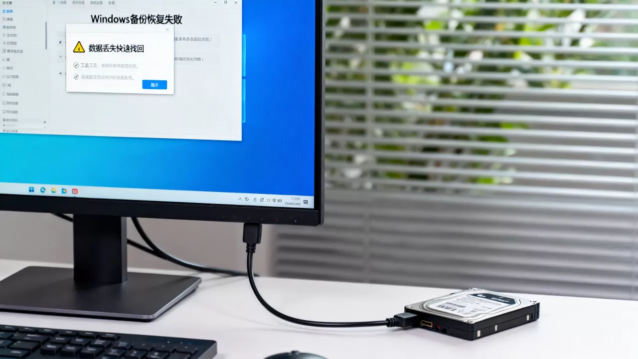 Windows备份恢复失败怎么办？电脑数据丢失怎么快速找回