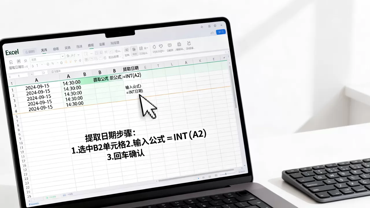 Excel时间如何提取日期？excel怎么从日期时间中提取日期