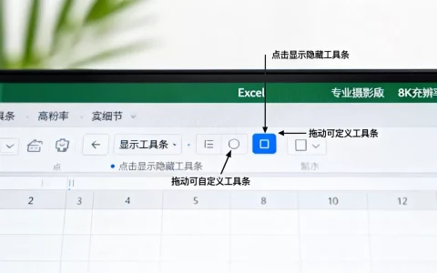 Excel工具条怎么显示？如何自定义显示