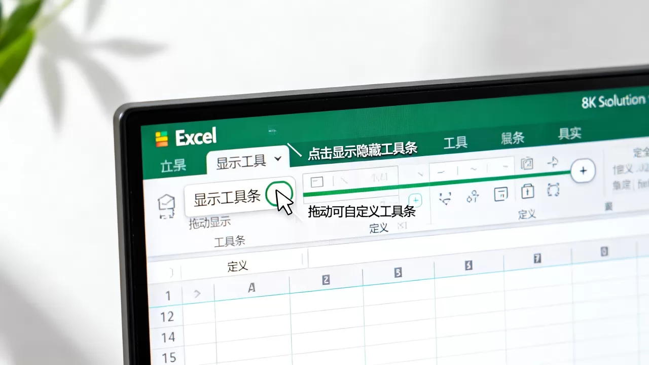 Excel工具条怎么显示?如何自定义显示 Excel工具条怎么显示?如何自定义显示