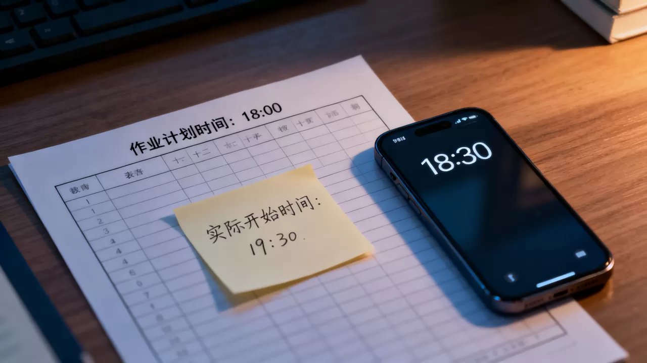 傍晚具体是几点?作业计划时间和开始时间相差大是什么原因 傍晚具体是几点?作业计划时间和开始时间相差大是什么原因