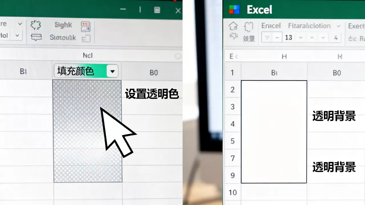 excel怎么设置透明色？excel表格中如何设置透明背景
