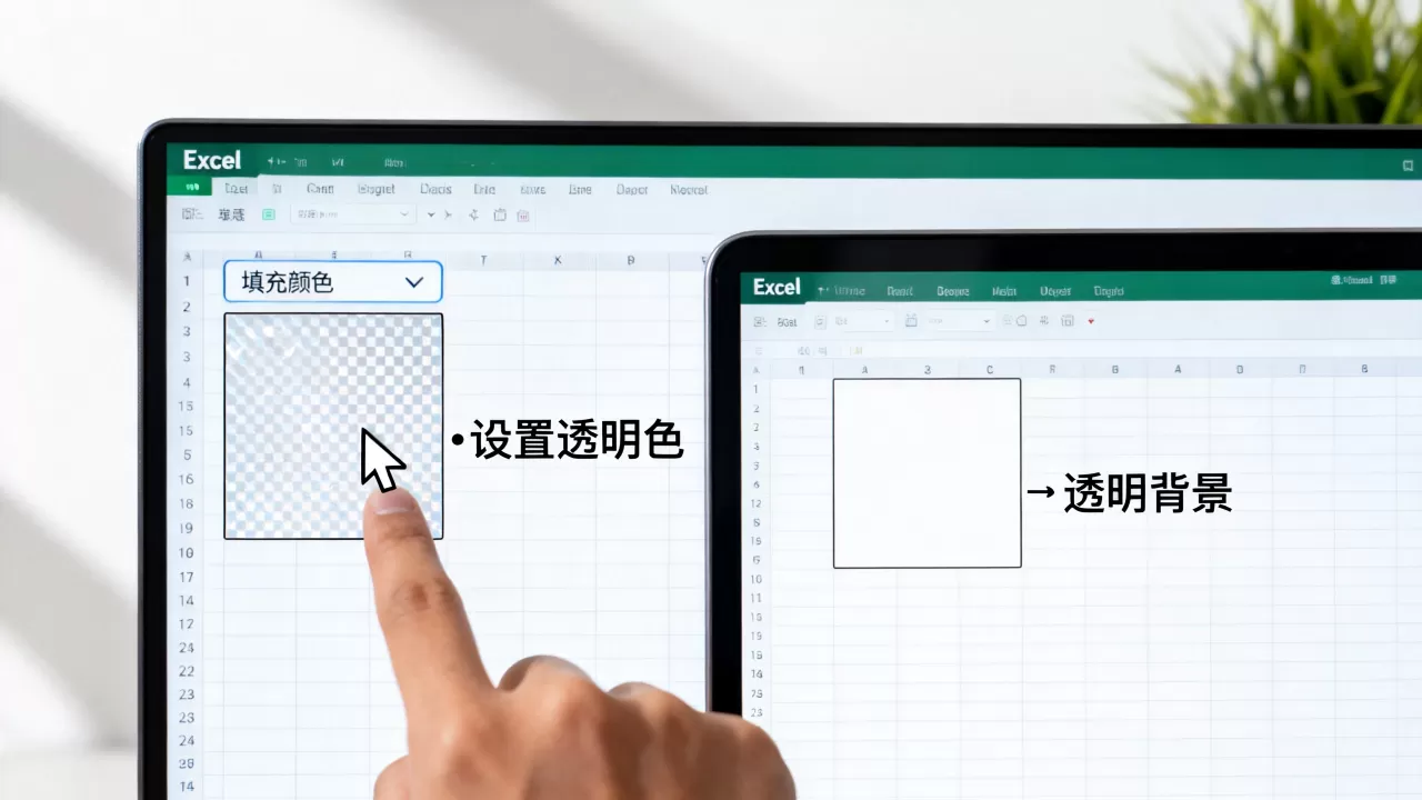 excel怎么设置透明色？excel表格中如何设置透明背景