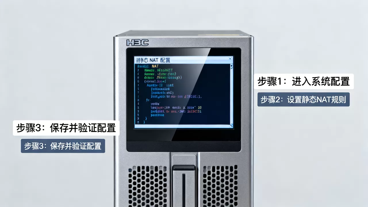 H3C服务器静态NAT怎么配置?H3C静态NAT配置详细步骤 H3C服务器静态NAT怎么配置?H3C静态NAT配置详细步骤