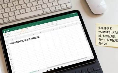 Excel sumif函数怎么使用？sumif函数多条件求和公式