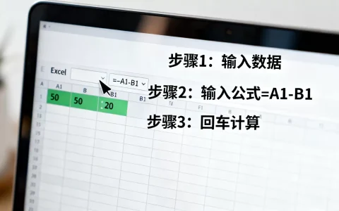 Excel两数相减怎么操作？excel两数相减公式