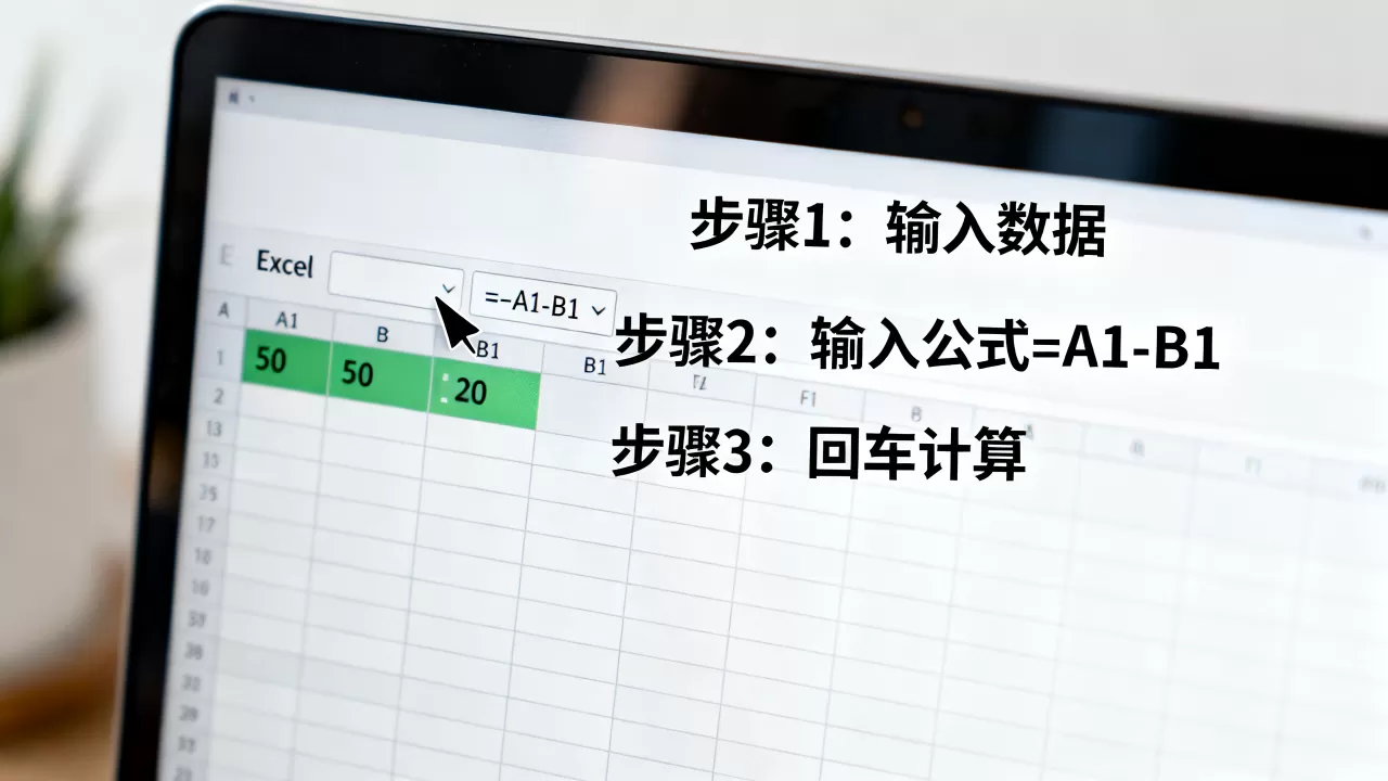 Excel两数相减怎么操作?excel两数相减公式 Excel两数相减怎么操作?excel两数相减公式