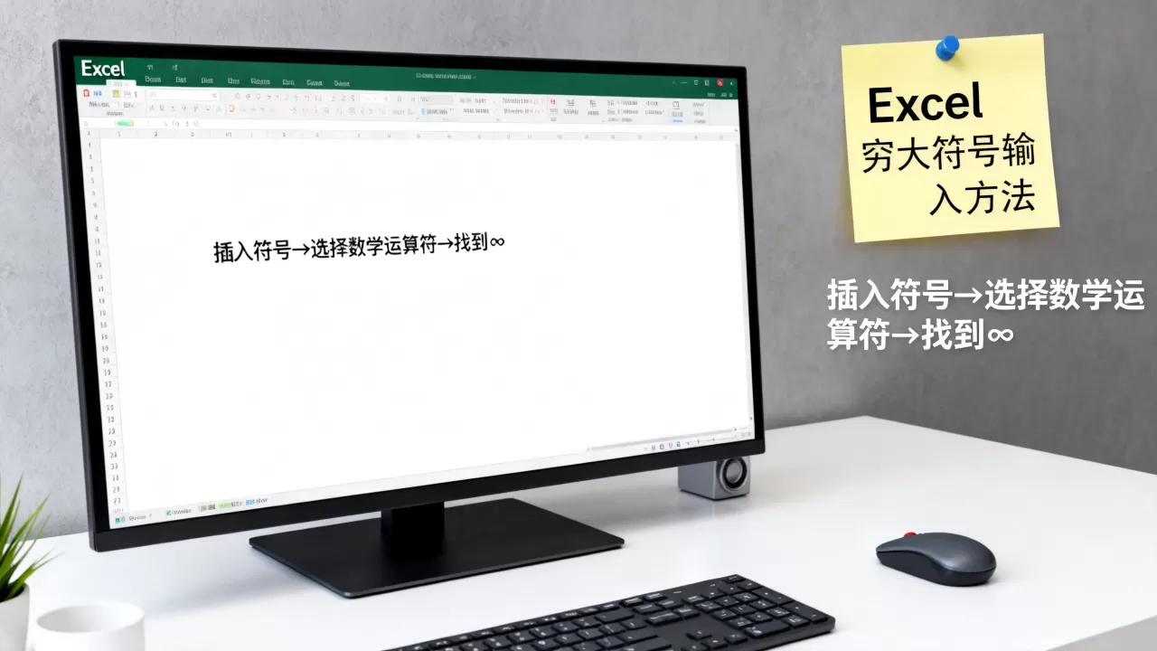 Excel中如何输入无穷大符号？excel无穷大怎么打