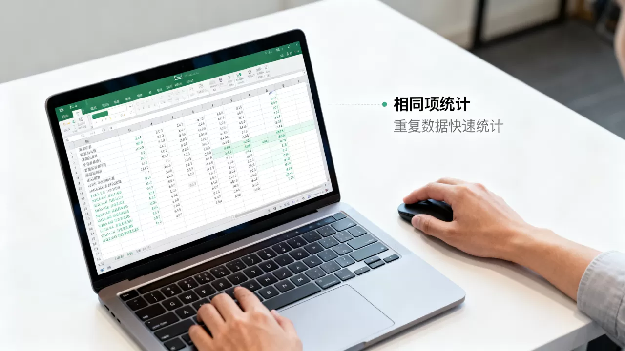 Excel中相同项怎么统计？如何快速统计重复数据