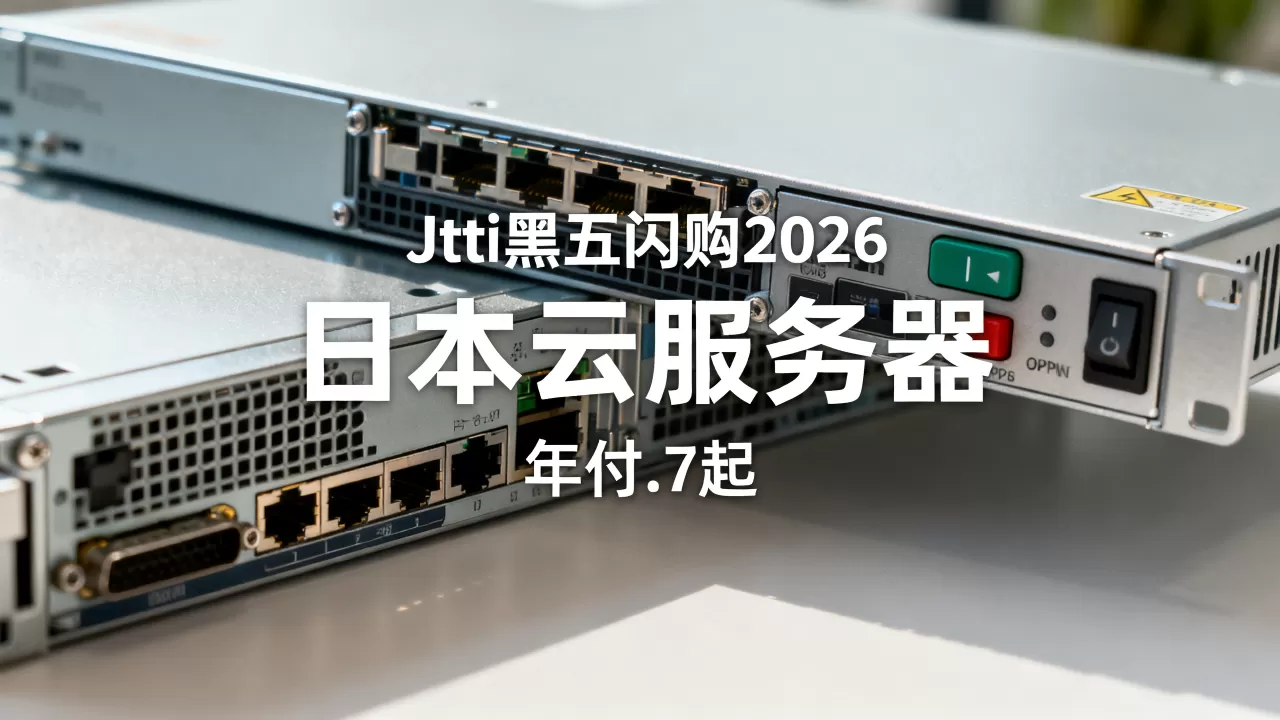 Jtti黑五闪购2026值得买吗，日本云服务器年付.7起