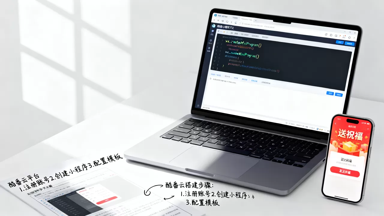 如何用酷番云搭建送祝福小程序？微信小程序开发教程