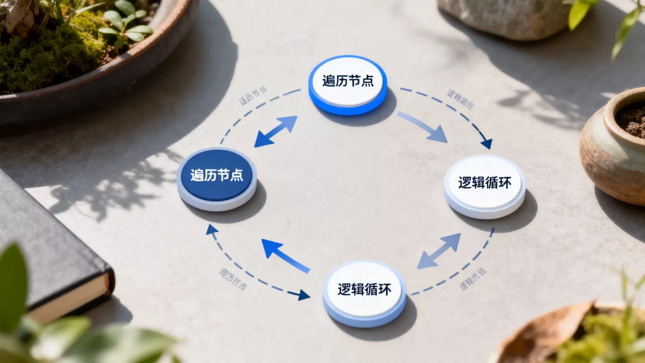 遍历节点逻辑循环图元是什么意思? 遍历节点逻辑循环图元是什么意思?