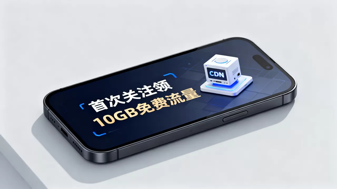 酷番云CDN新春福利怎么领？首次关注领10GB免费流量