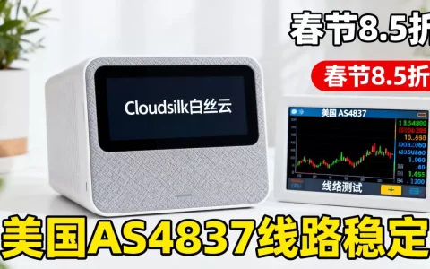 Cloudsilk白丝云春节8.5折怎么选？美国AS4837线路稳定吗