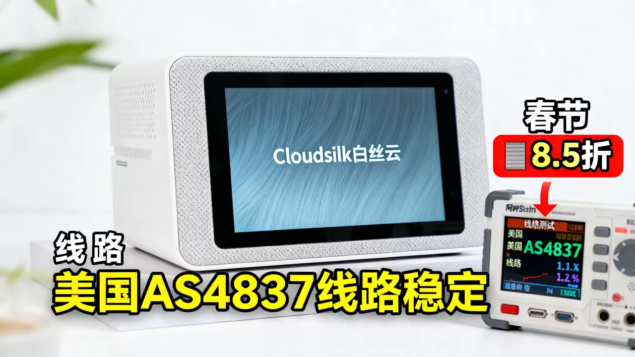 Cloudsilk白丝云春节8.5折怎么选？美国AS4837线路稳定吗