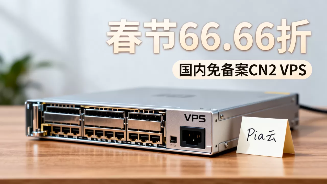 Pia云春节66.66折是真的吗？国内免备案CN2 VPS推荐