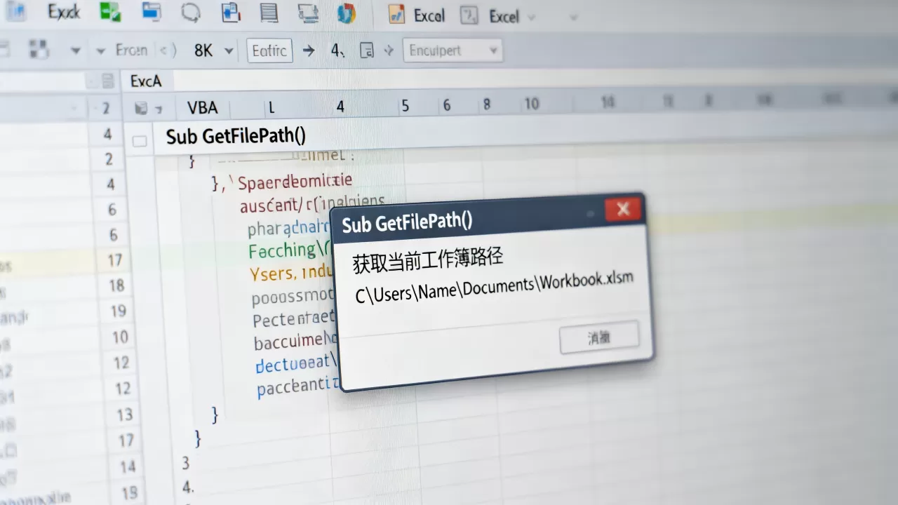 如何获取Excel VBA文件路径？VBA获取当前工作簿路径