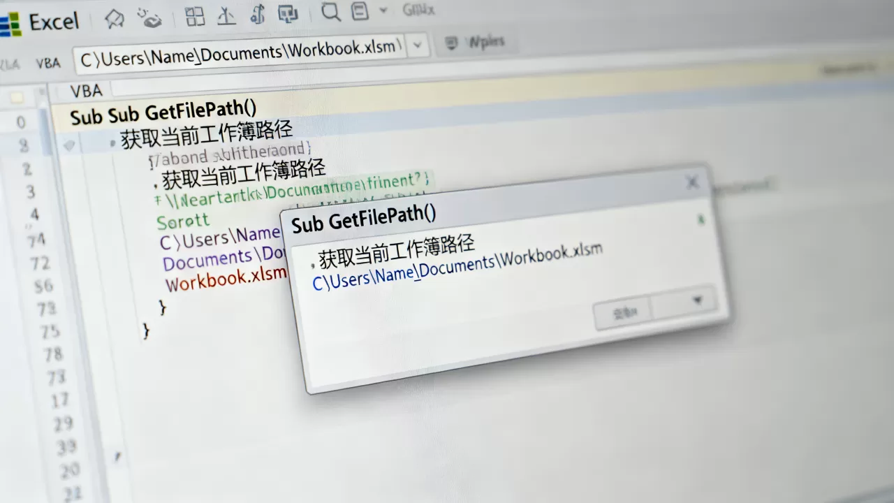 如何获取Excel VBA文件路径？VBA获取当前工作簿路径