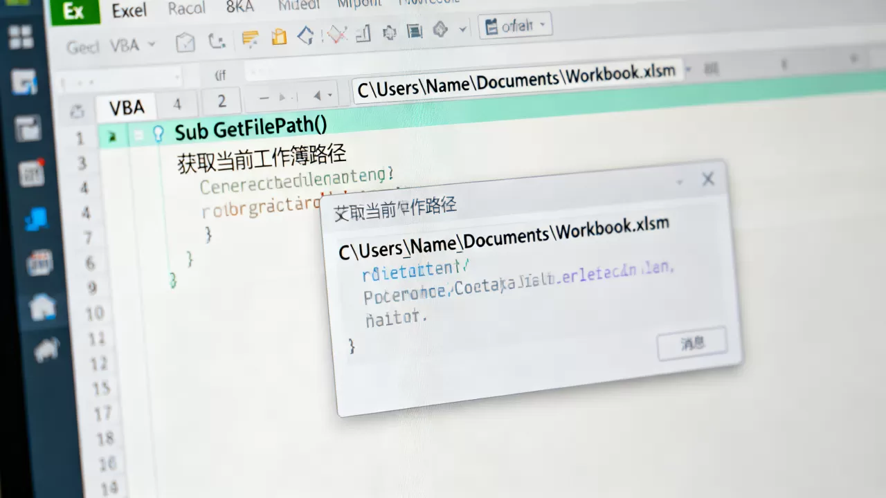 如何获取Excel VBA文件路径？VBA获取当前工作簿路径