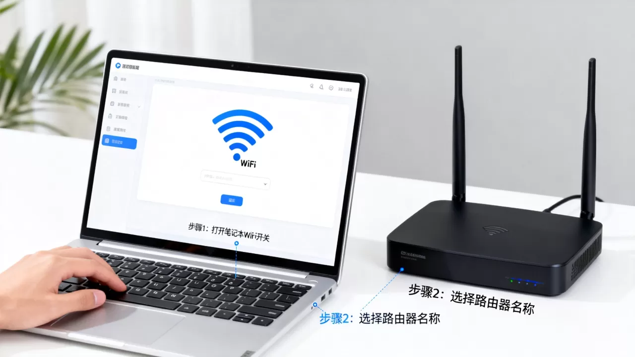 笔记本怎么连接无线路由器？笔记本连接无线路由器教程