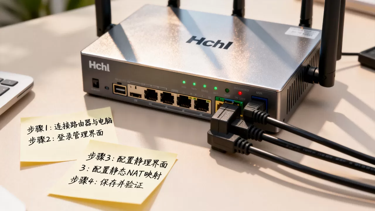 Hcl路由器nat转换静态怎么设置？路由器nat静态地址映射教程