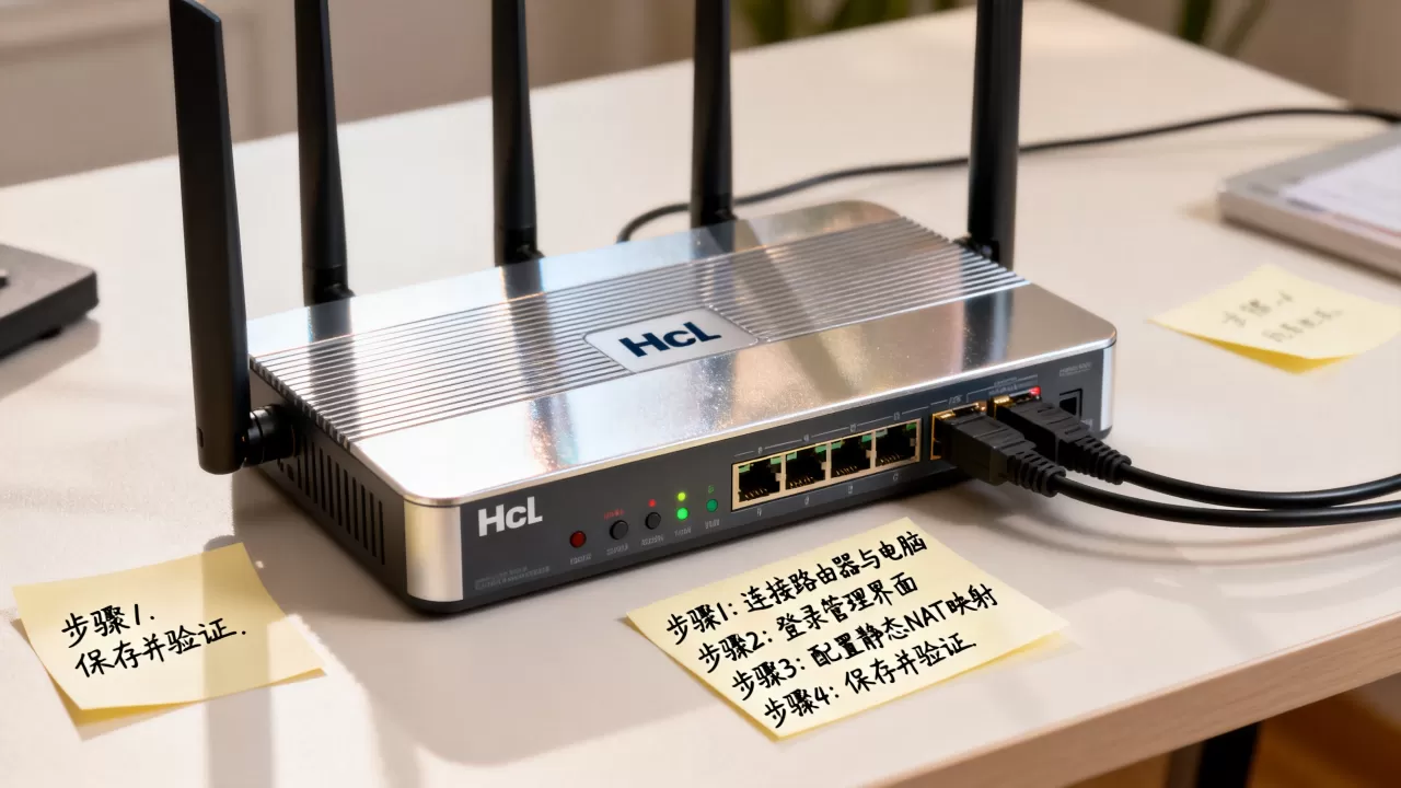 Hcl路由器nat转换静态怎么设置？路由器nat静态地址映射教程