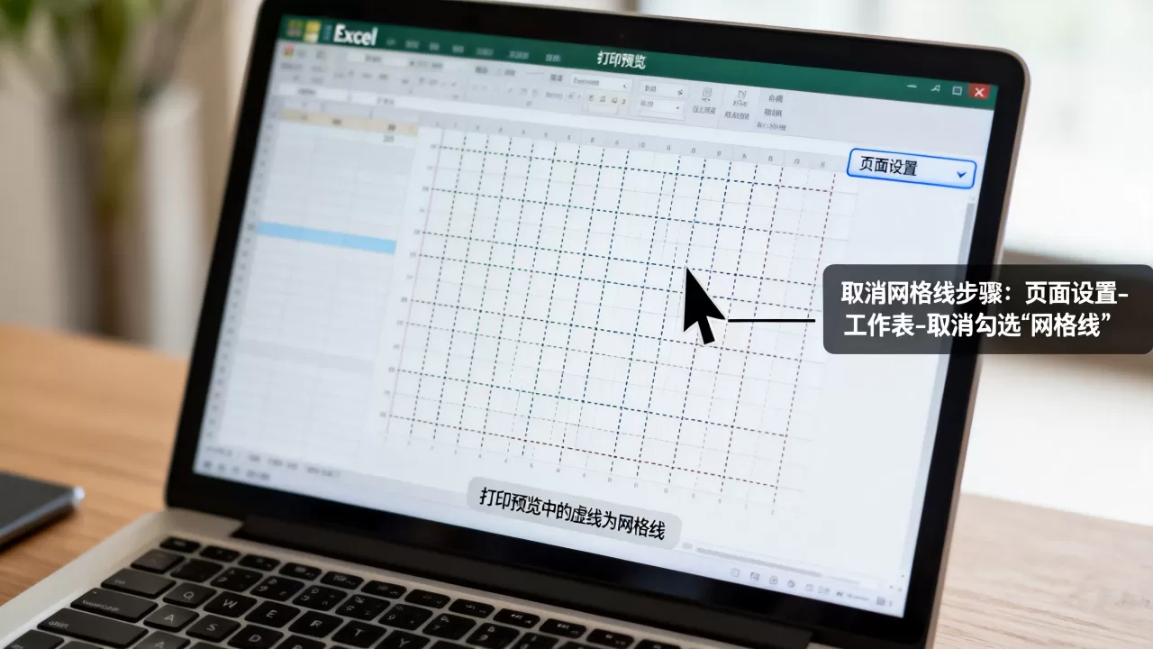Excel打印预览出现虚线是什么原因?如何取消打印网格线 Excel打印预览出现虚线是什么原因?如何取消打印网格线