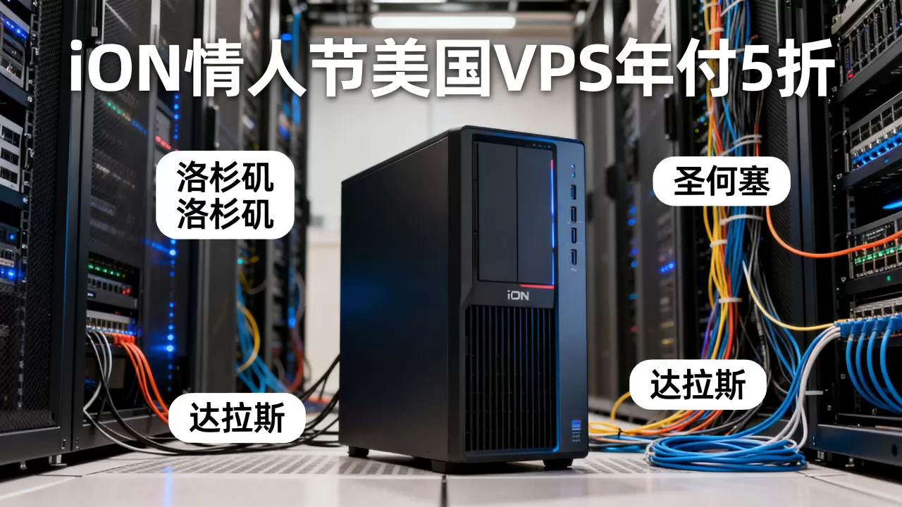 iON情人节美国VPS年付5折一人限一单,洛杉矶圣何塞达拉斯机房怎么选 iON情人节美国VPS年付5折一人限一单,洛杉矶圣何塞达拉斯机房怎么选