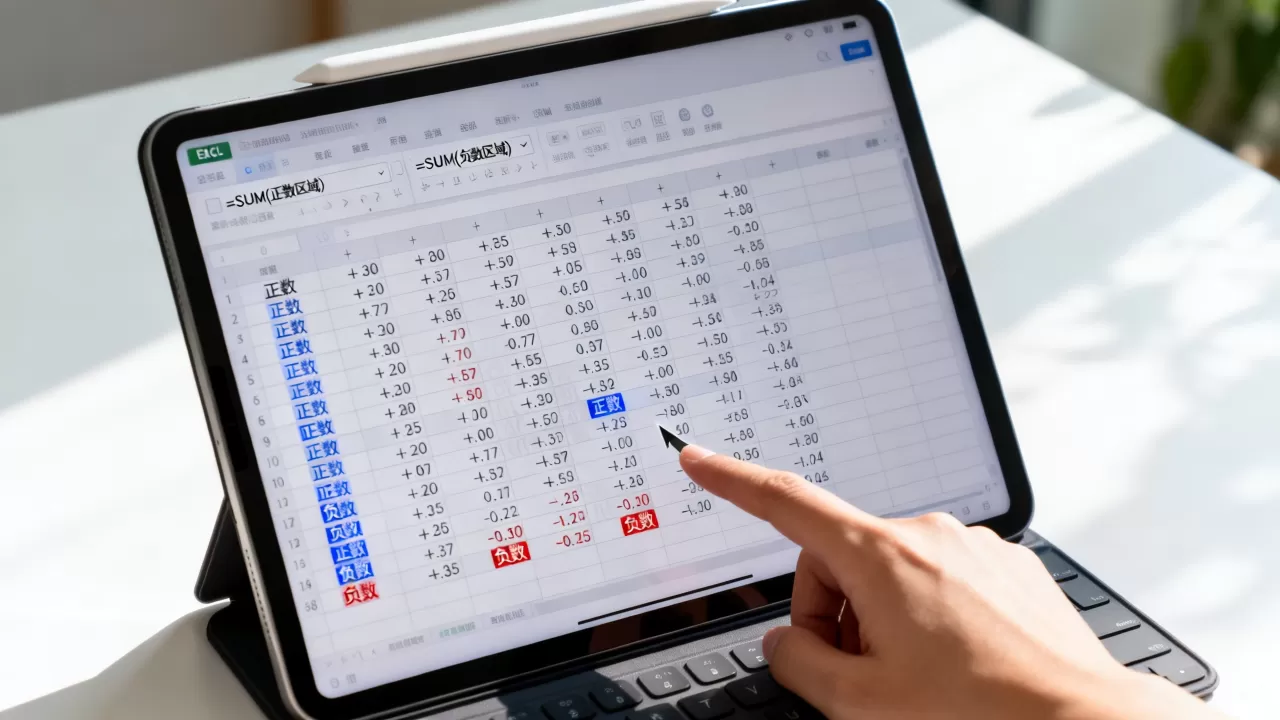 Excel正数和负数怎么区分?如何快速统计正负数总和 Excel正数和负数怎么区分?如何快速统计正负数总和