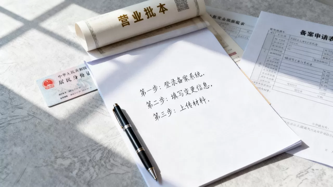 变更备案地址怎么改？备案地址变更流程及所需材料