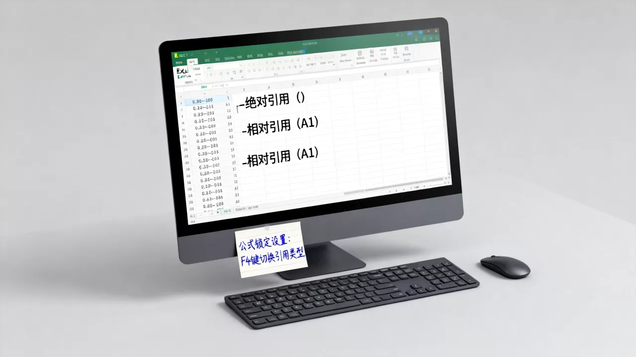 Excel公式锁定怎么设置？绝对引用与相对引用区别