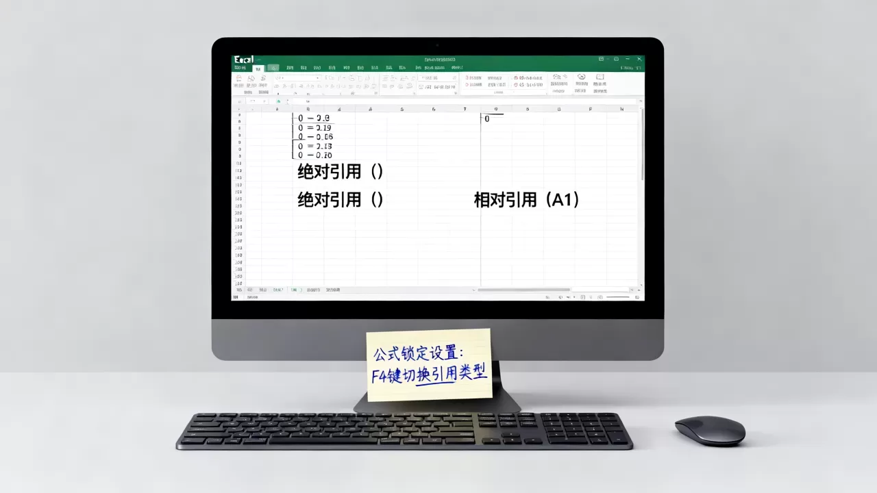 Excel公式锁定怎么设置？绝对引用与相对引用区别