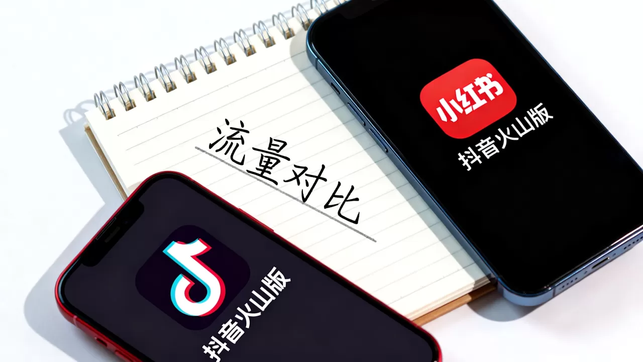 抖音火山版和小红书哪个流量更大？小红书和抖音哪个流量大