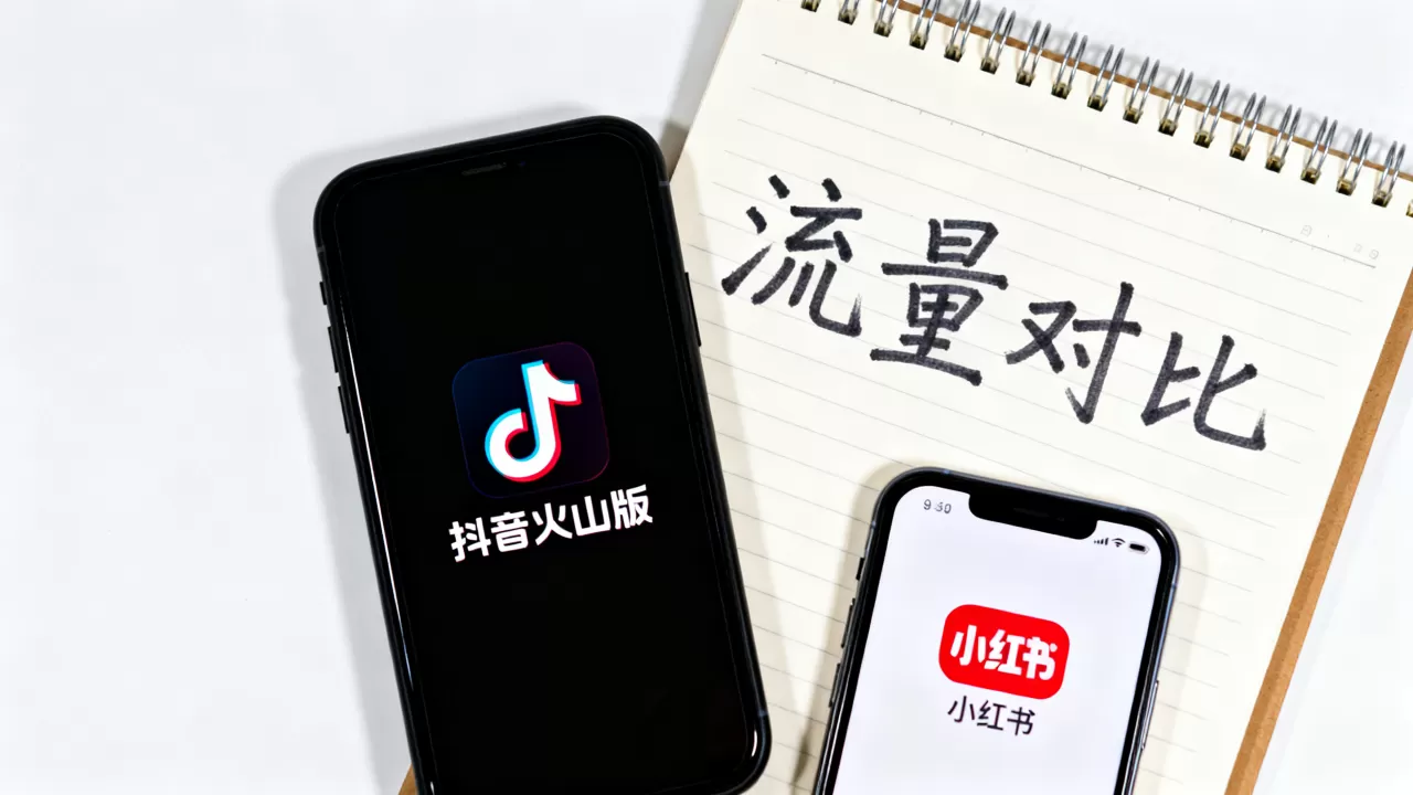 抖音火山版和小红书哪个流量更大？小红书和抖音哪个流量大