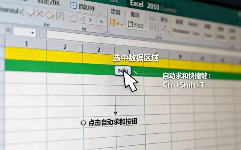 Excel2010求和怎么操作？excel2010自动求和快捷键