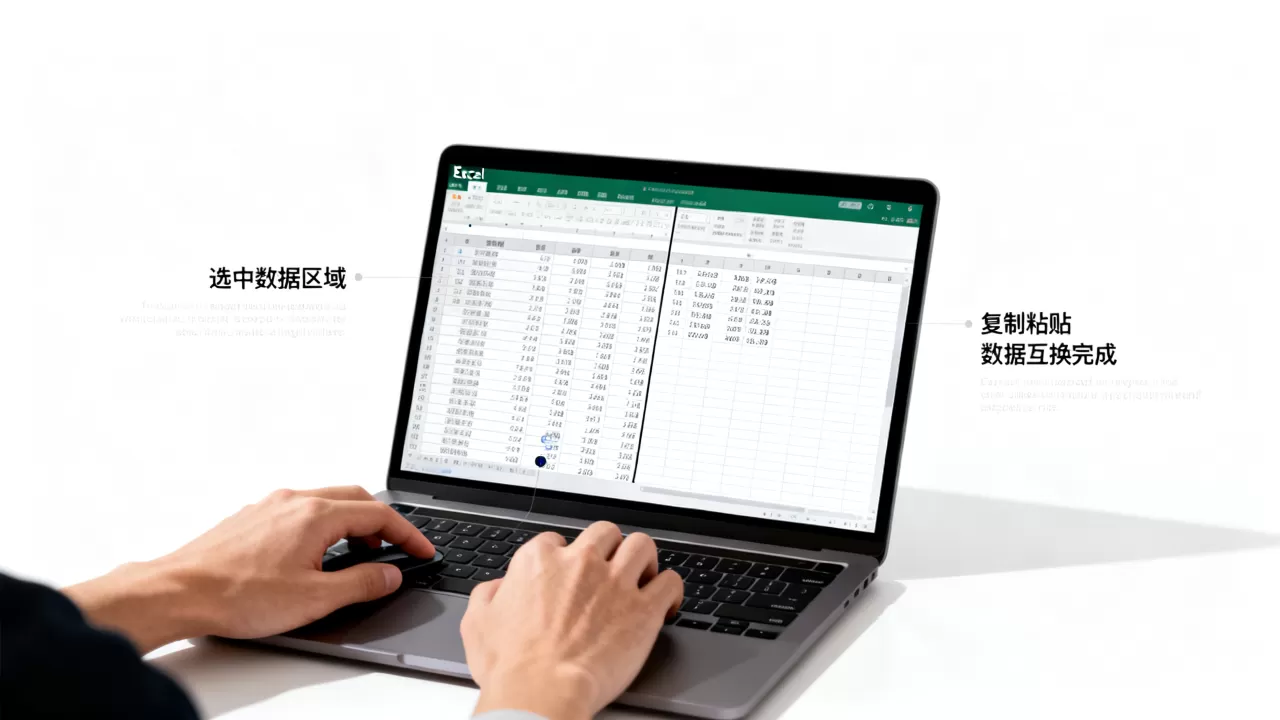 Excel数据交换怎么操作？Excel表格数据互换方法