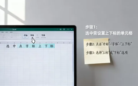 Excel怎么同时设置上下标？如何设置上下标