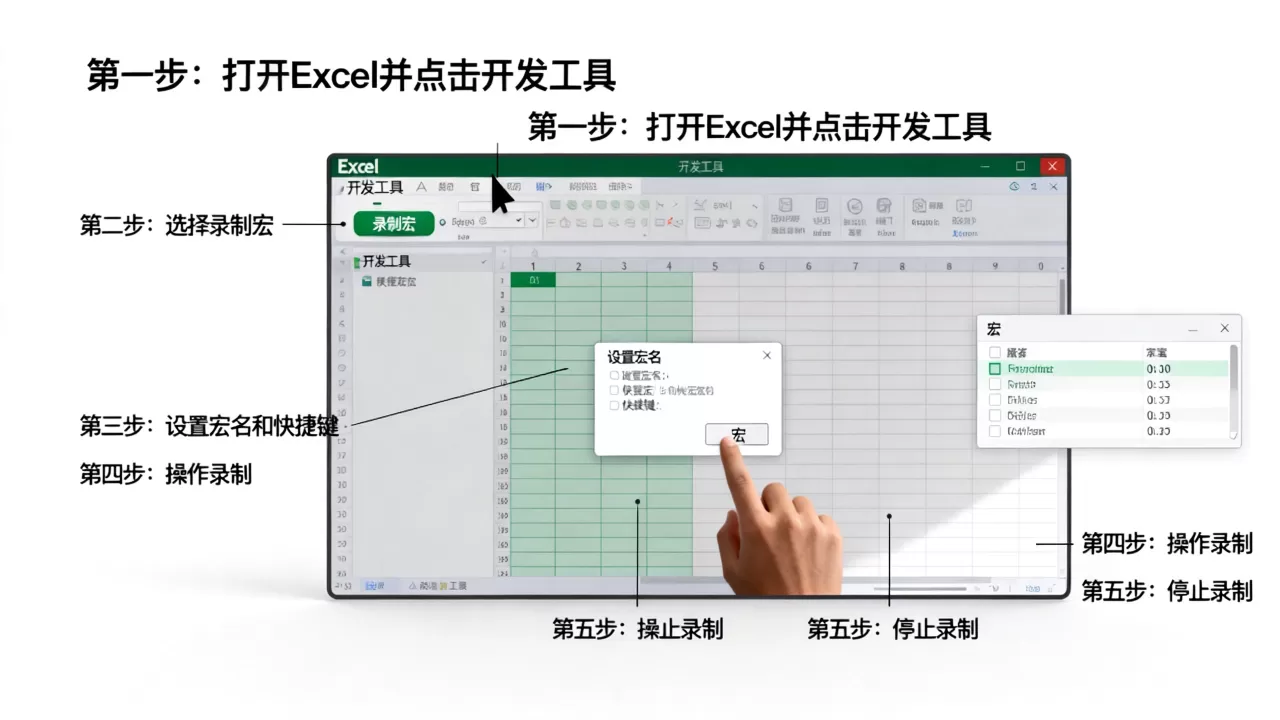 Excel录制新宏怎么操作?excel录制宏的详细步骤 Excel录制新宏怎么操作?excel录制宏的详细步骤