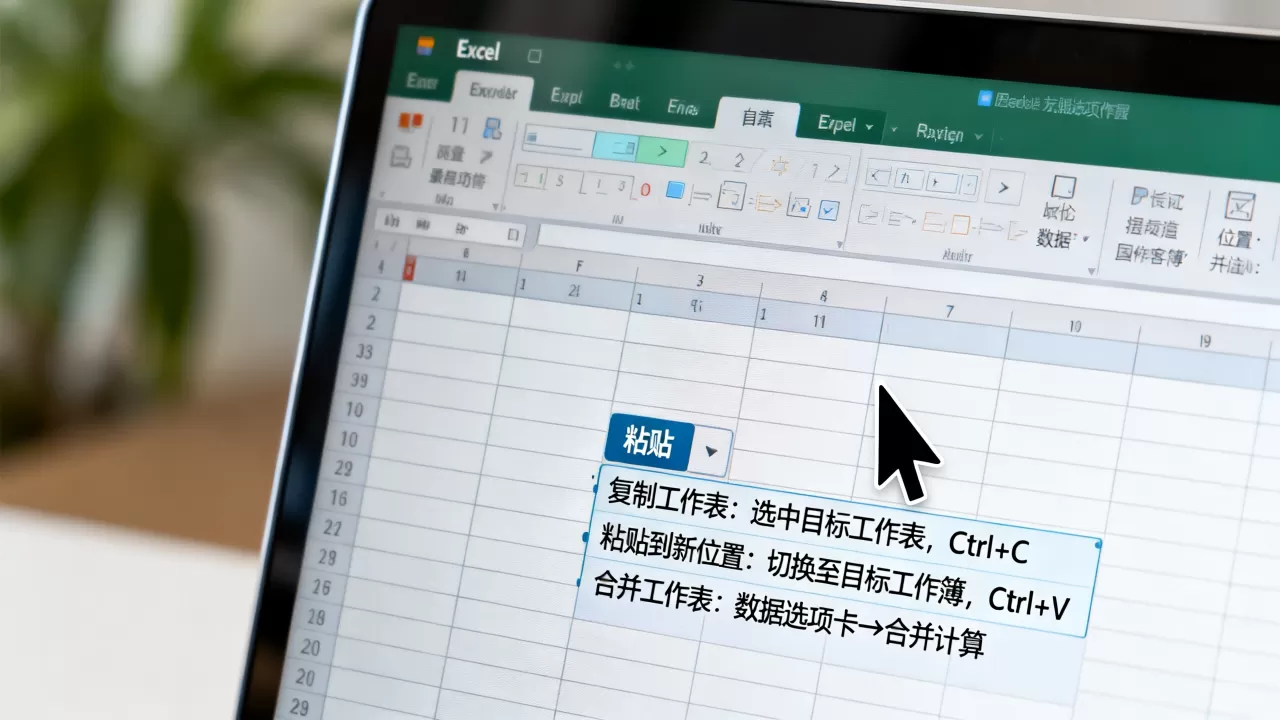 Excel粘贴工作表怎么操作？Excel中如何合并多个工作表