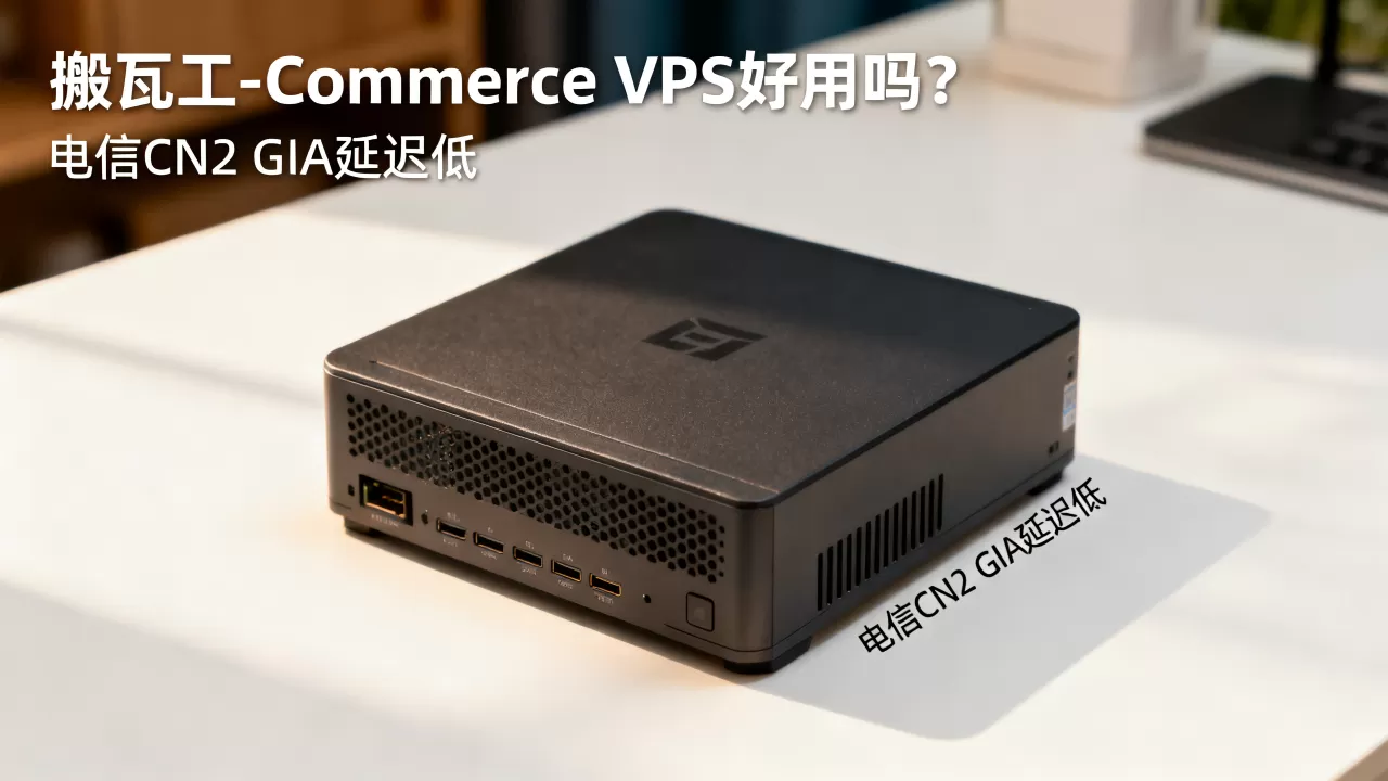 搬瓦工E-Commerce VPS好用吗？电信CN2 GIA延迟低