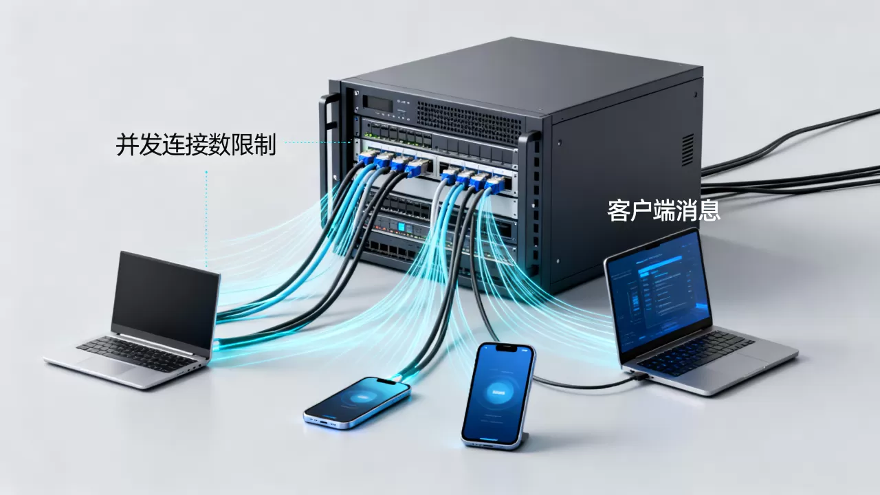 服务器如何处理多个客户端消息？并发连接数限制