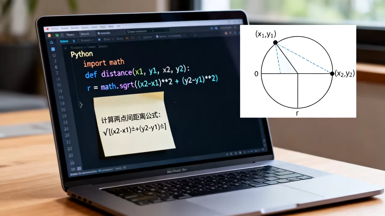 python半径怎么算?python计算两点间距离 python半径怎么算?python计算两点间距离