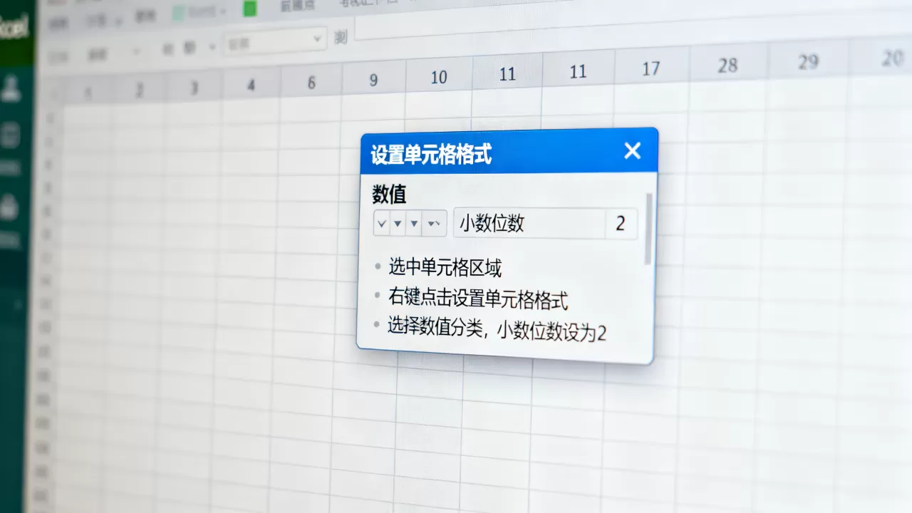 Excel怎么保留小数?如何设置单元格保留两位小数 Excel怎么保留小数?如何设置单元格保留两位小数