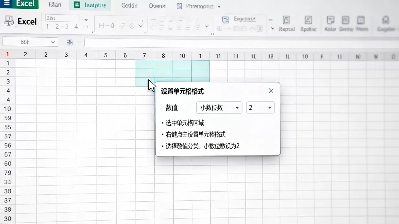 Excel怎么保留小数?如何设置单元格保留两位小数 Excel怎么保留小数?如何设置单元格保留两位小数