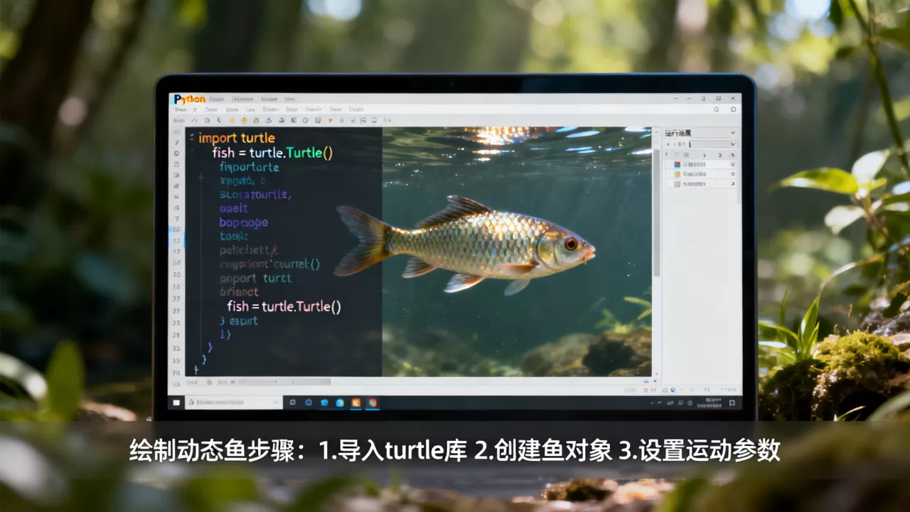 Python画鱼代码怎么写?python绘制动态鱼教程 Python画鱼代码怎么写?python绘制动态鱼教程