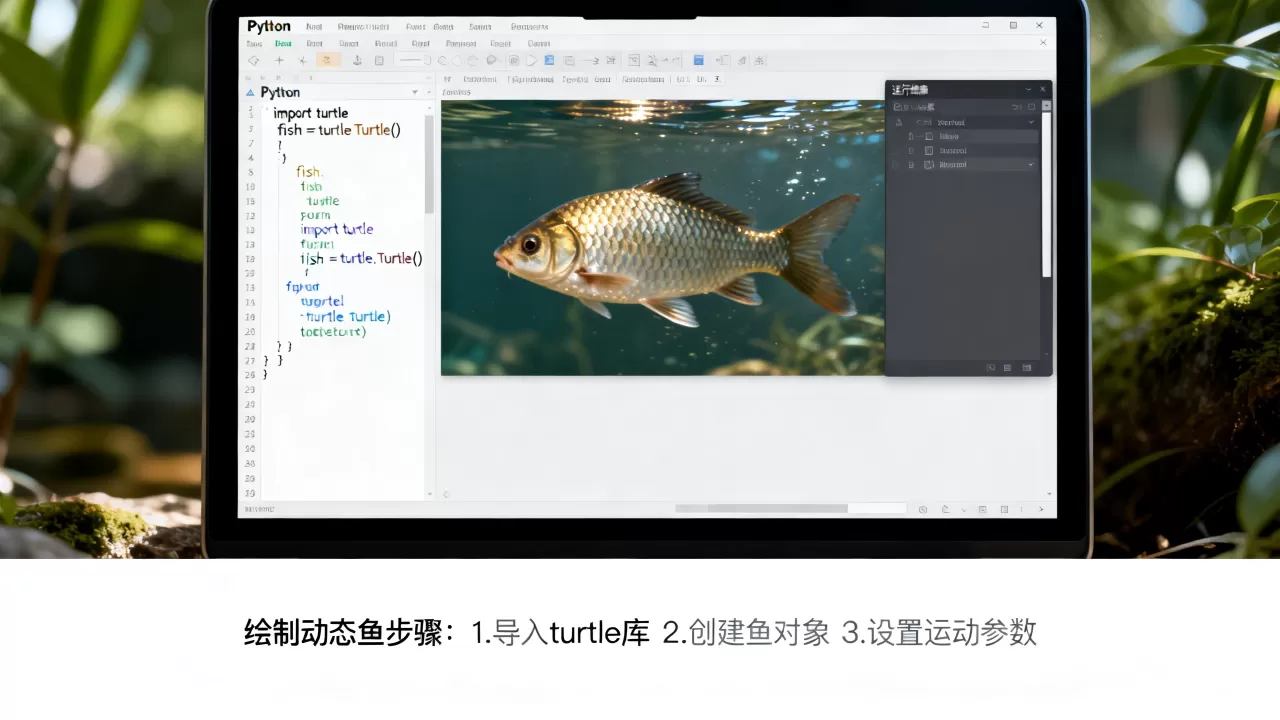 Python画鱼代码怎么写?python绘制动态鱼教程 Python画鱼代码怎么写?python绘制动态鱼教程