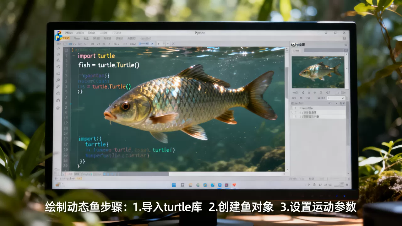 Python画鱼代码怎么写?python绘制动态鱼教程 Python画鱼代码怎么写?python绘制动态鱼教程