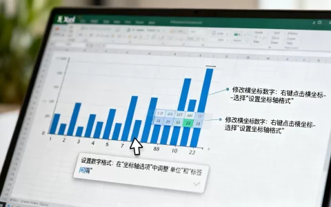 Excel横坐标数字怎么改？excel横坐标数字怎么设置
