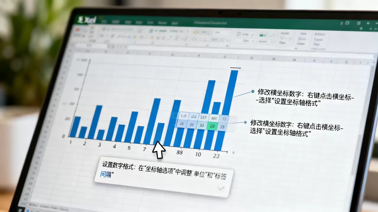Excel横坐标数字怎么改?excel横坐标数字怎么设置 Excel横坐标数字怎么改?excel横坐标数字怎么设置